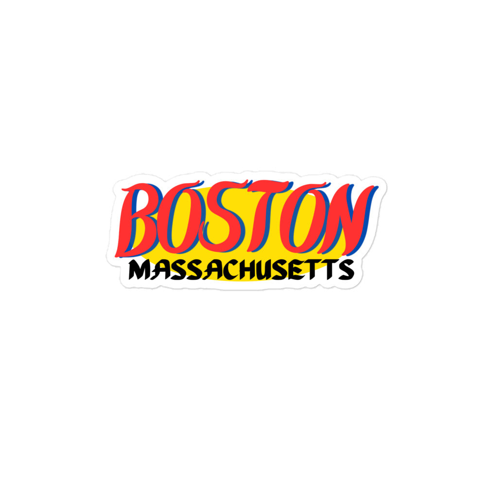 Boston Massachusetts - Jeepney Sign Inspired Sticker