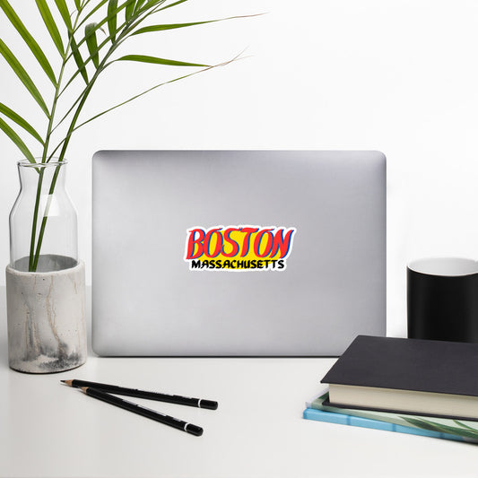 Boston Massachusetts - Jeepney Sign Inspired Sticker